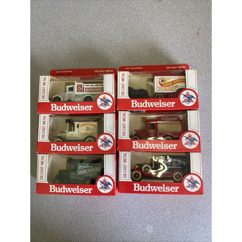 NRFB 1979 Budweiser Die Cast Metal Lledo Truck Lot of 6